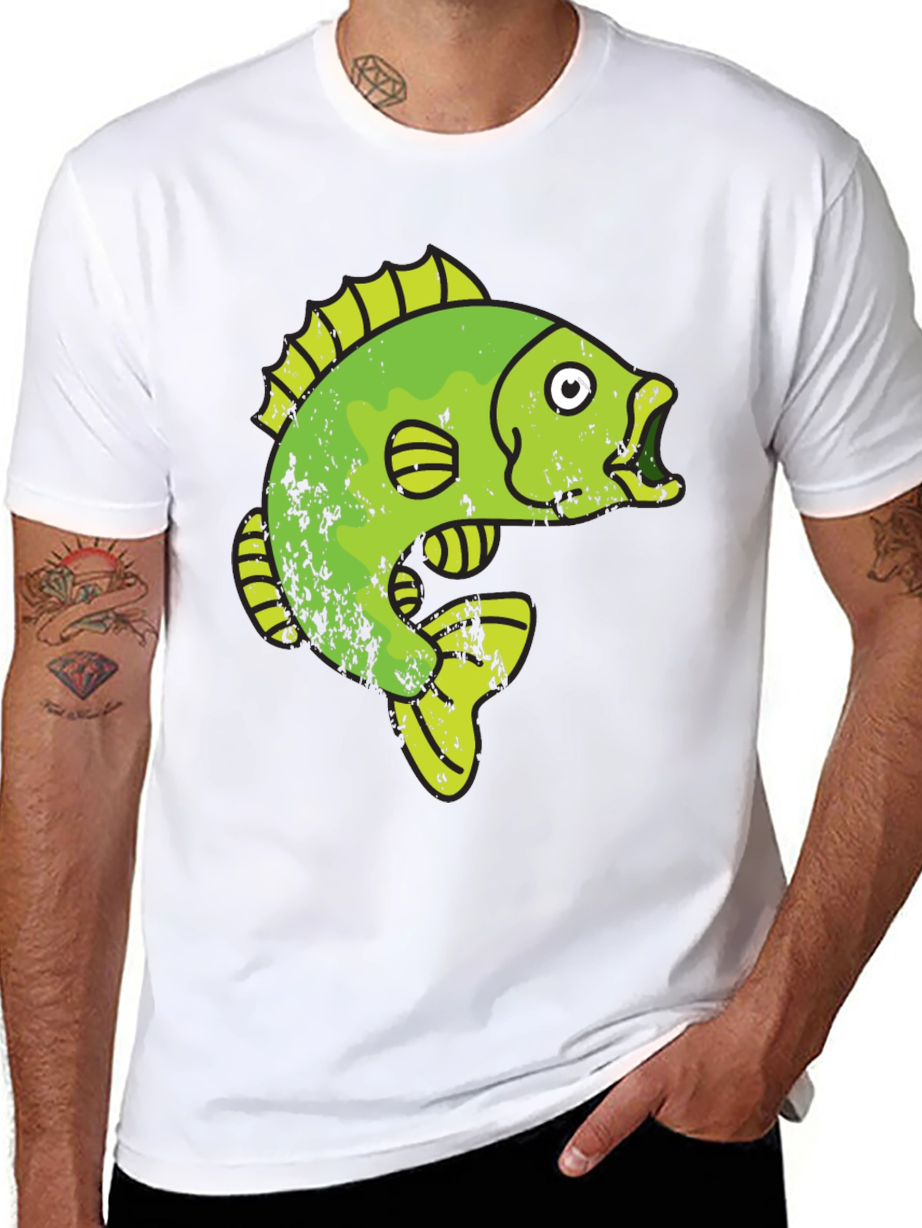 Funky Fish Graphic Tee - Black