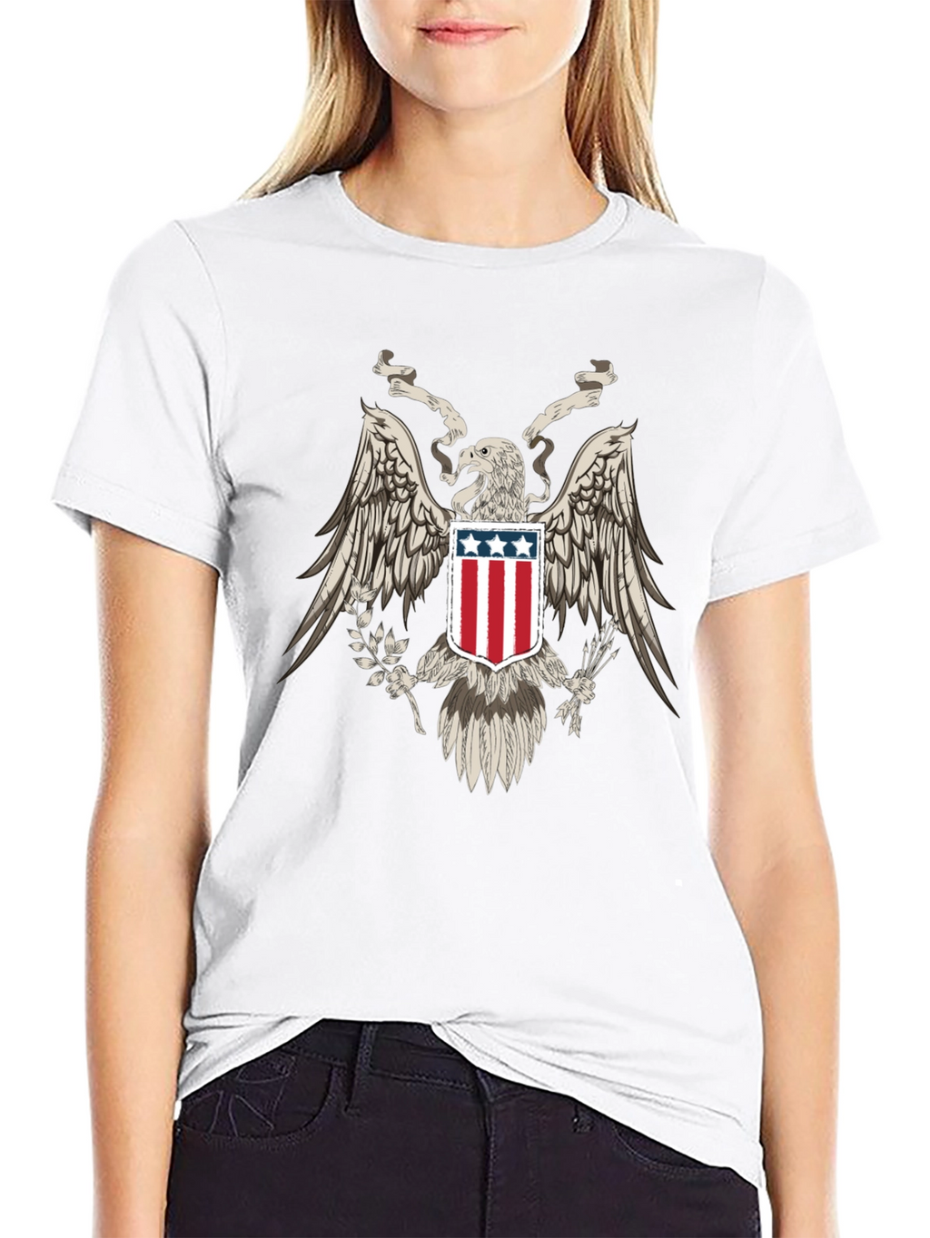 American Eagle Graphic T-Shirt Patriotic Design