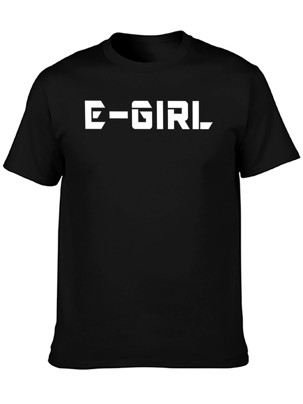 E-Girl Graphic Tee - Bold Black Cotton T-Shirt