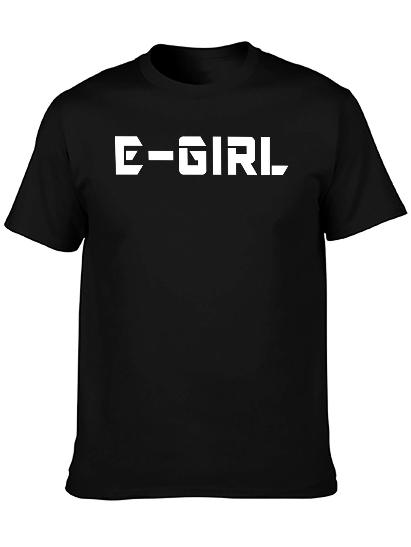 E-Girl Graphic Tee - Bold Black Cotton T-Shirt