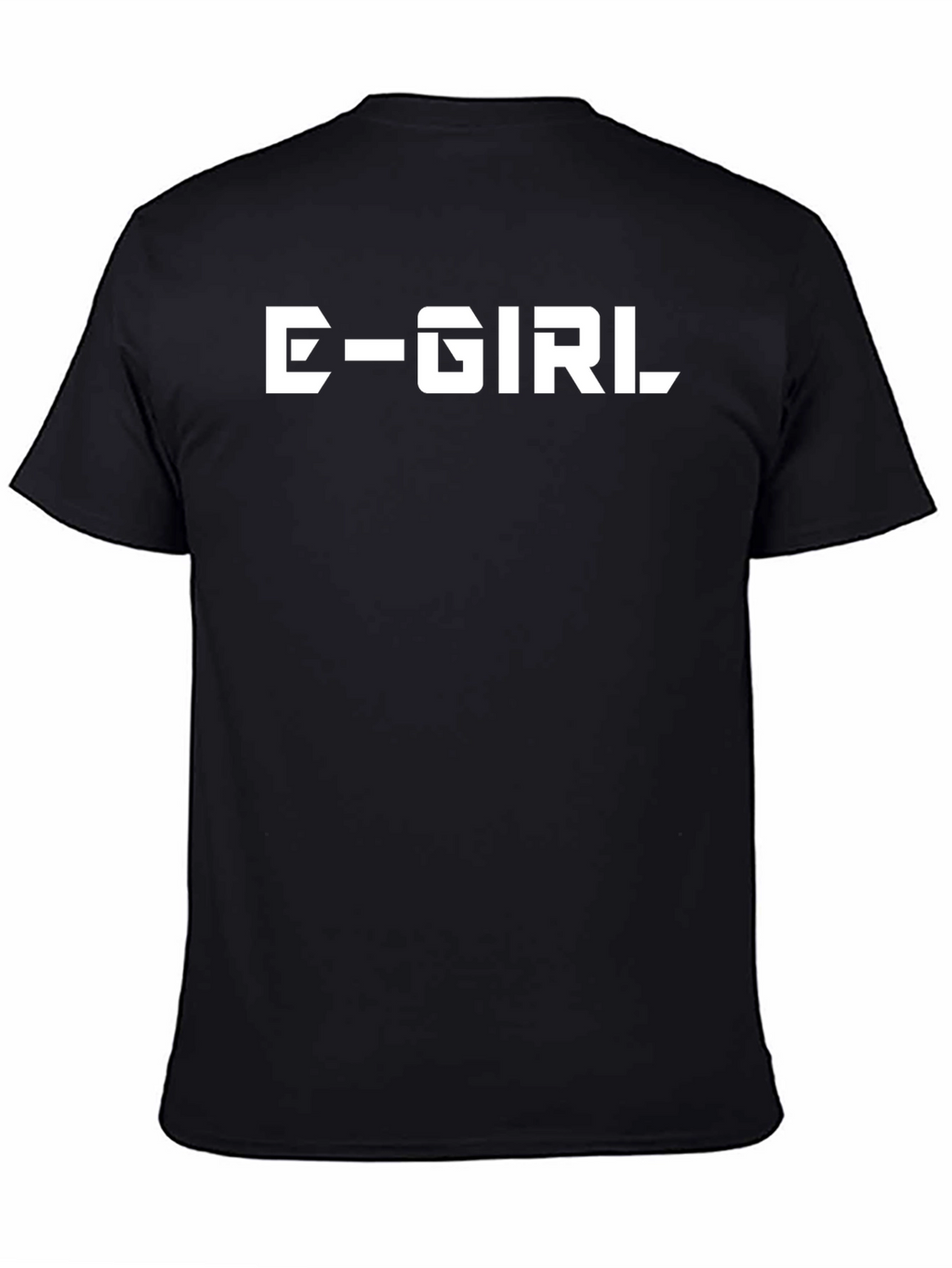 E-Girl Graphic Tee - Bold Black Cotton T-Shirt