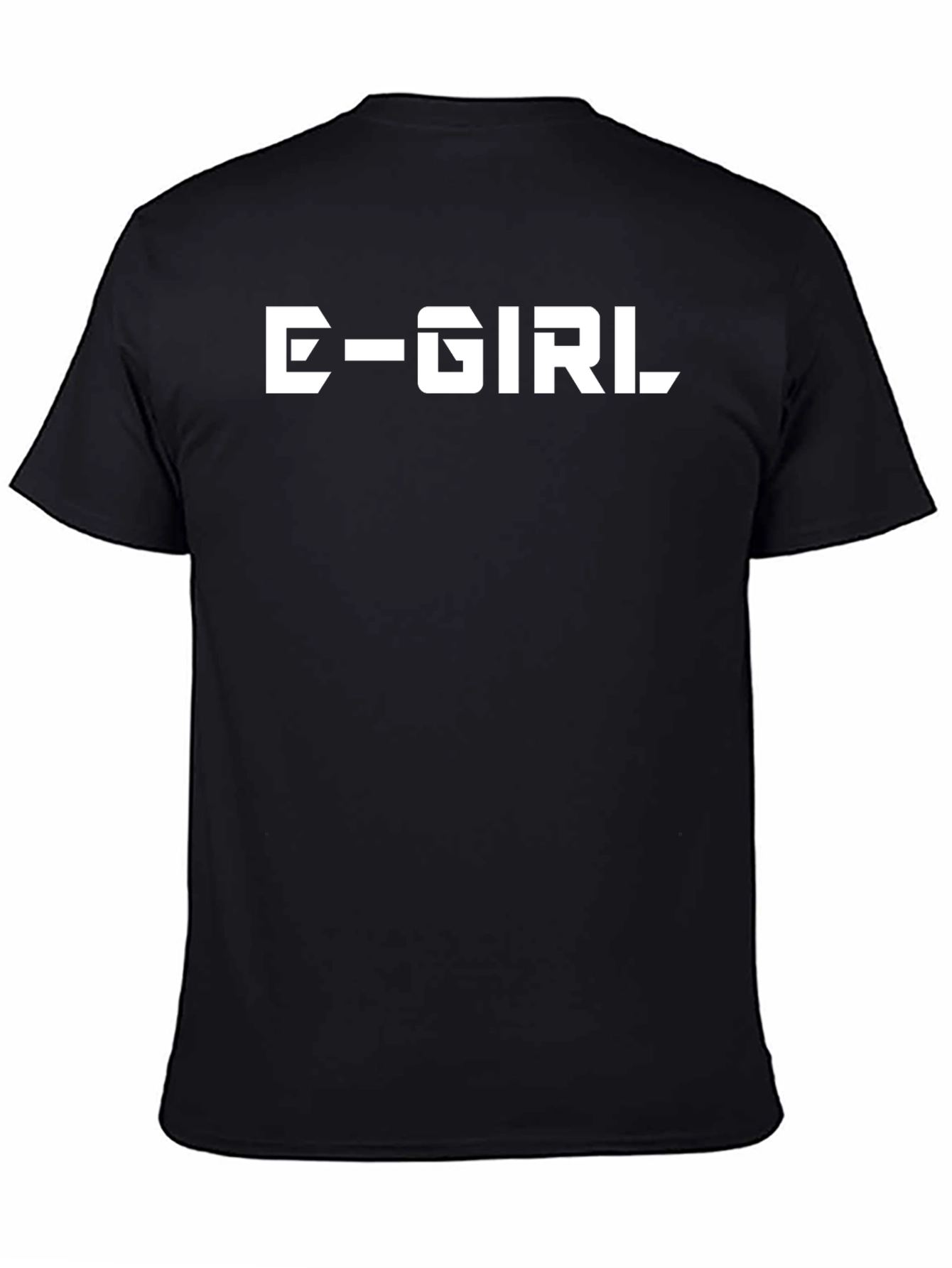 E-Girl Graphic Tee - Bold Black Cotton T-Shirt