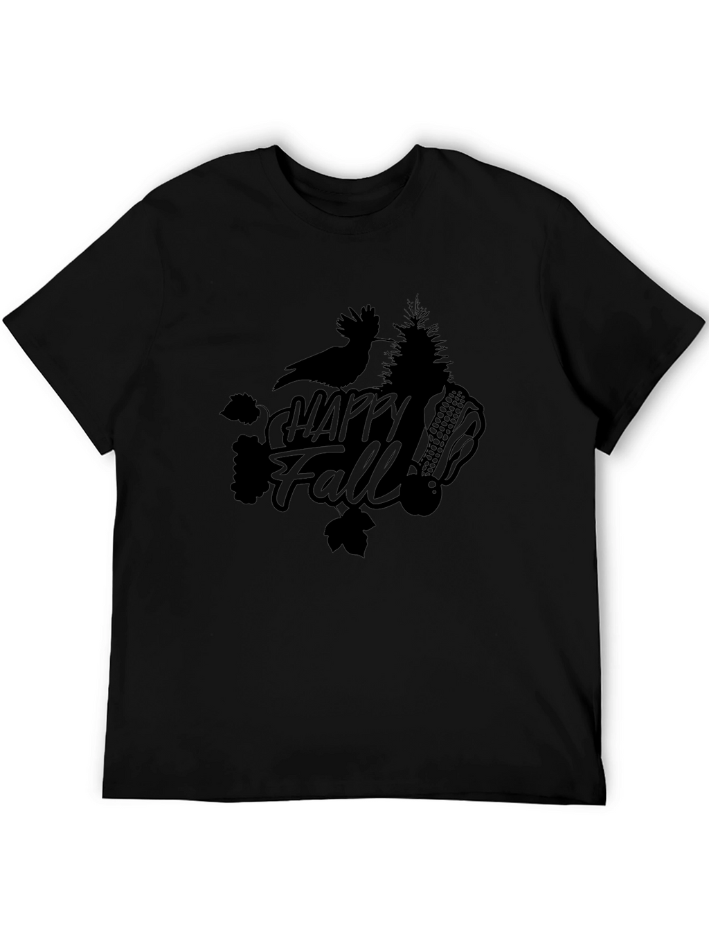 Happy Fall Black T-Shirt - Autumn Season
