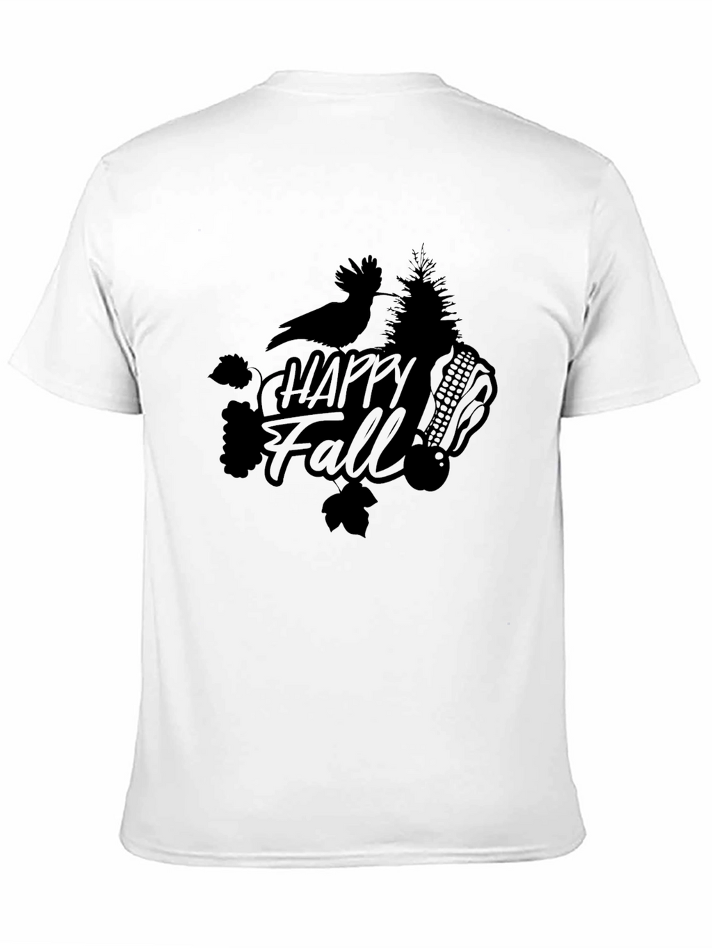 Happy Fall Black T-Shirt - Autumn Season