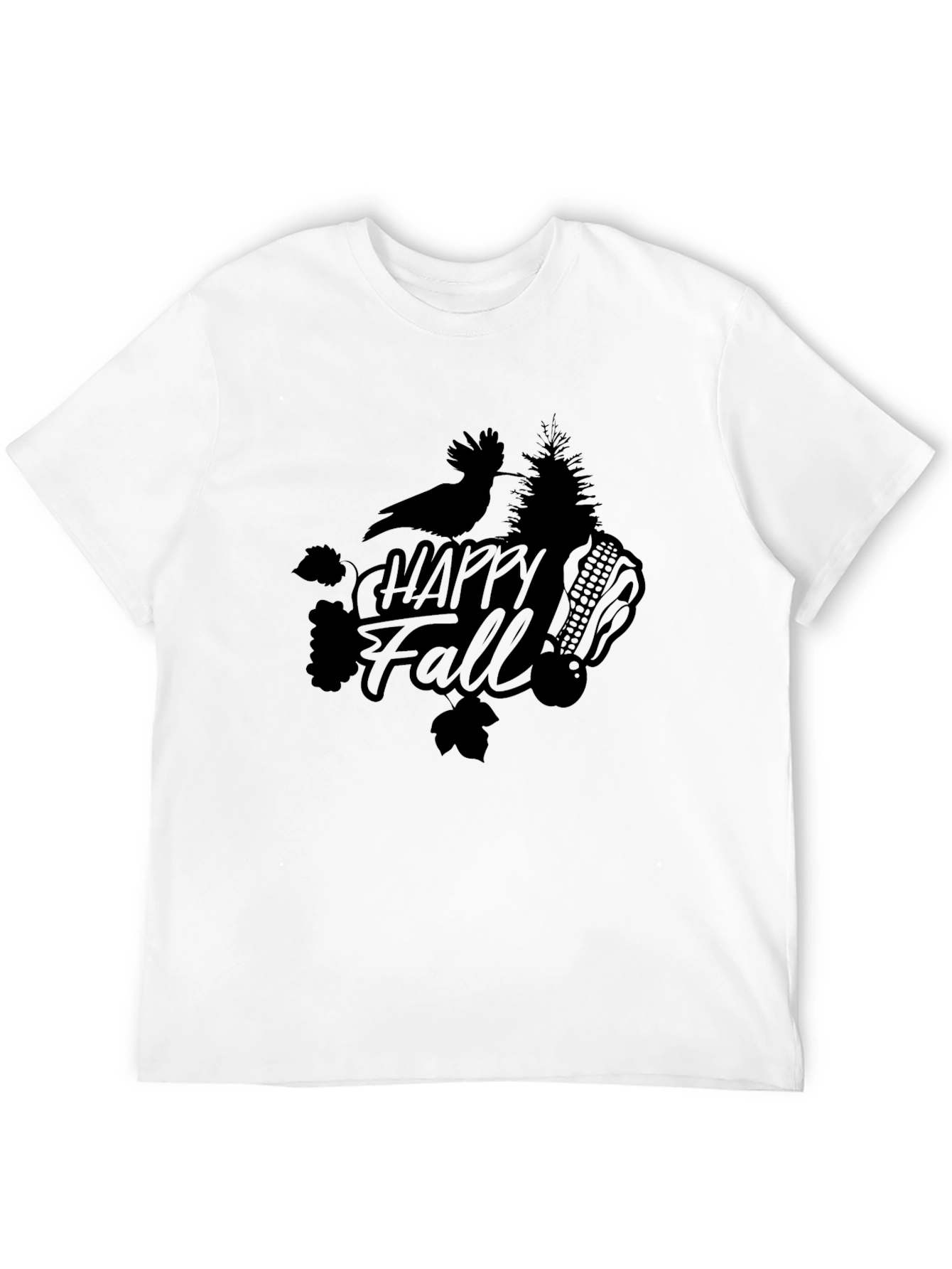 Happy Fall Black T-Shirt - Autumn Season