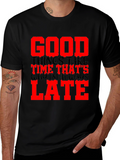 Good Things Take Time Mens Black Graphic Tee