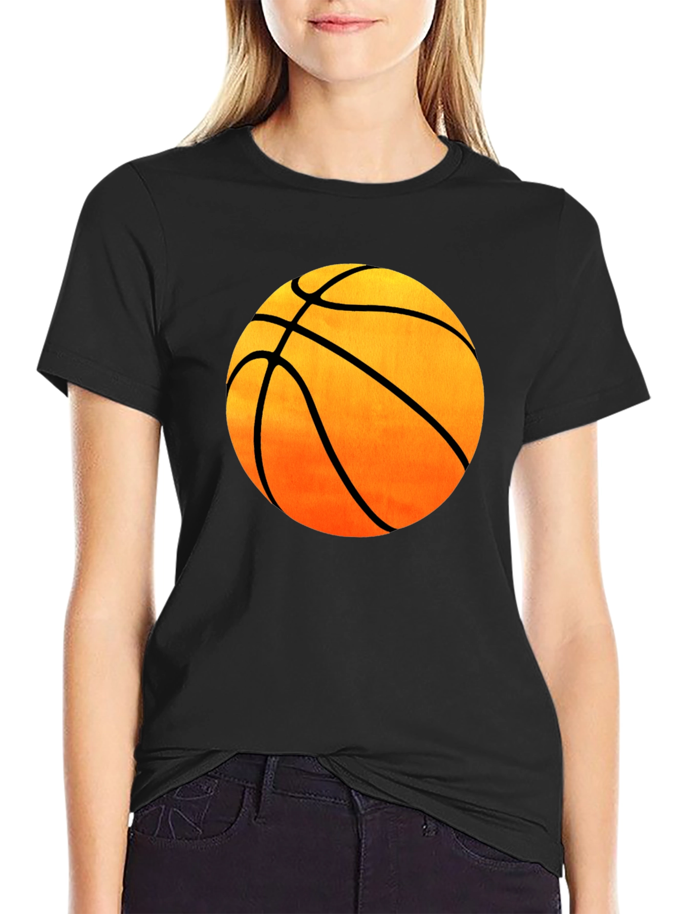 Basketball Graphic Black T-Shirt