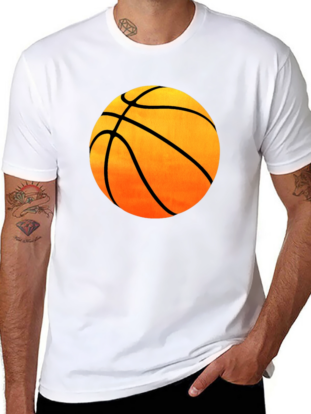 Basketball Graphic Black T-Shirt