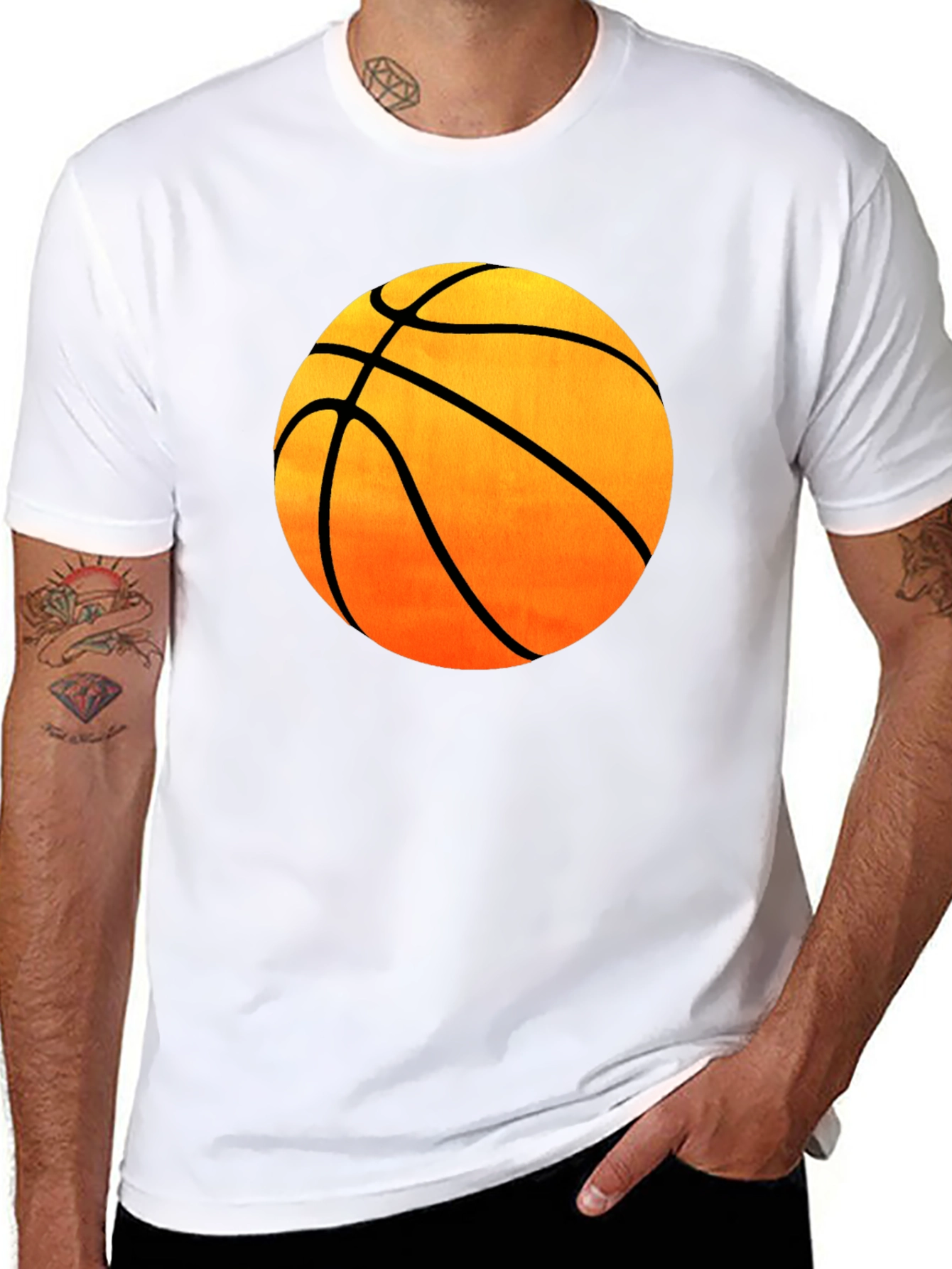 Basketball Graphic Black T-Shirt