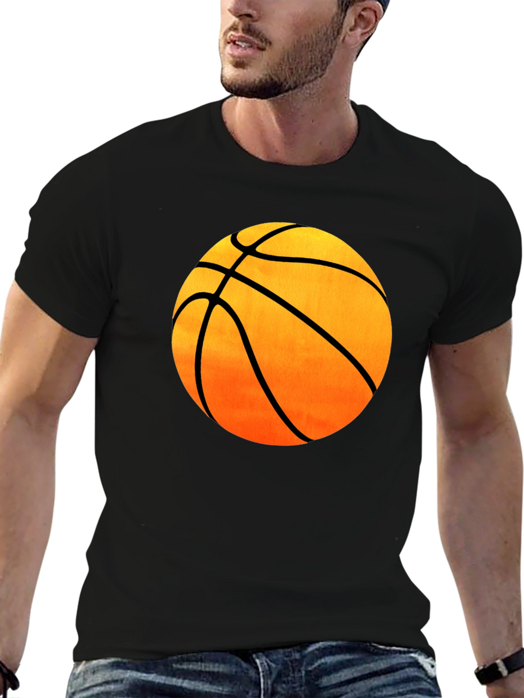 Basketball Graphic Black T-Shirt