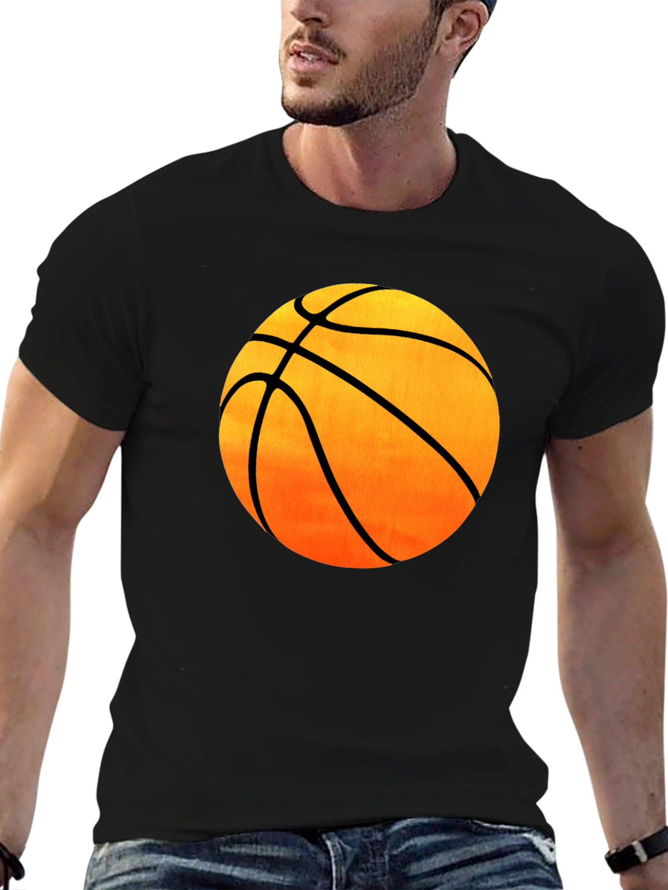 Basketball Graphic Black T-Shirt