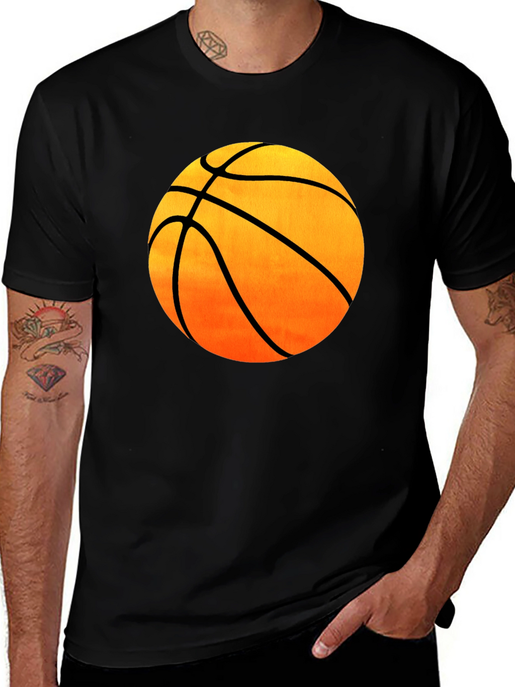 Basketball Graphic Black T-Shirt