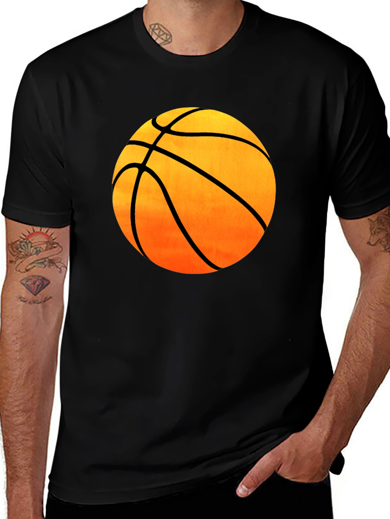 Basketball Graphic Black T-Shirt
