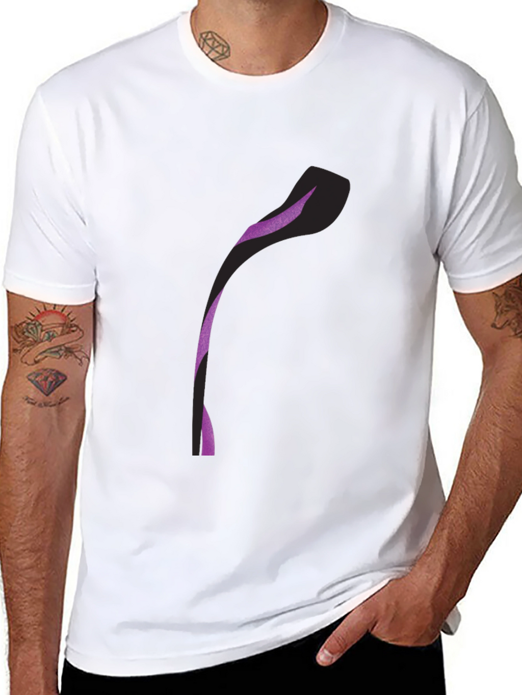 Abstract Design Black T-Shirt