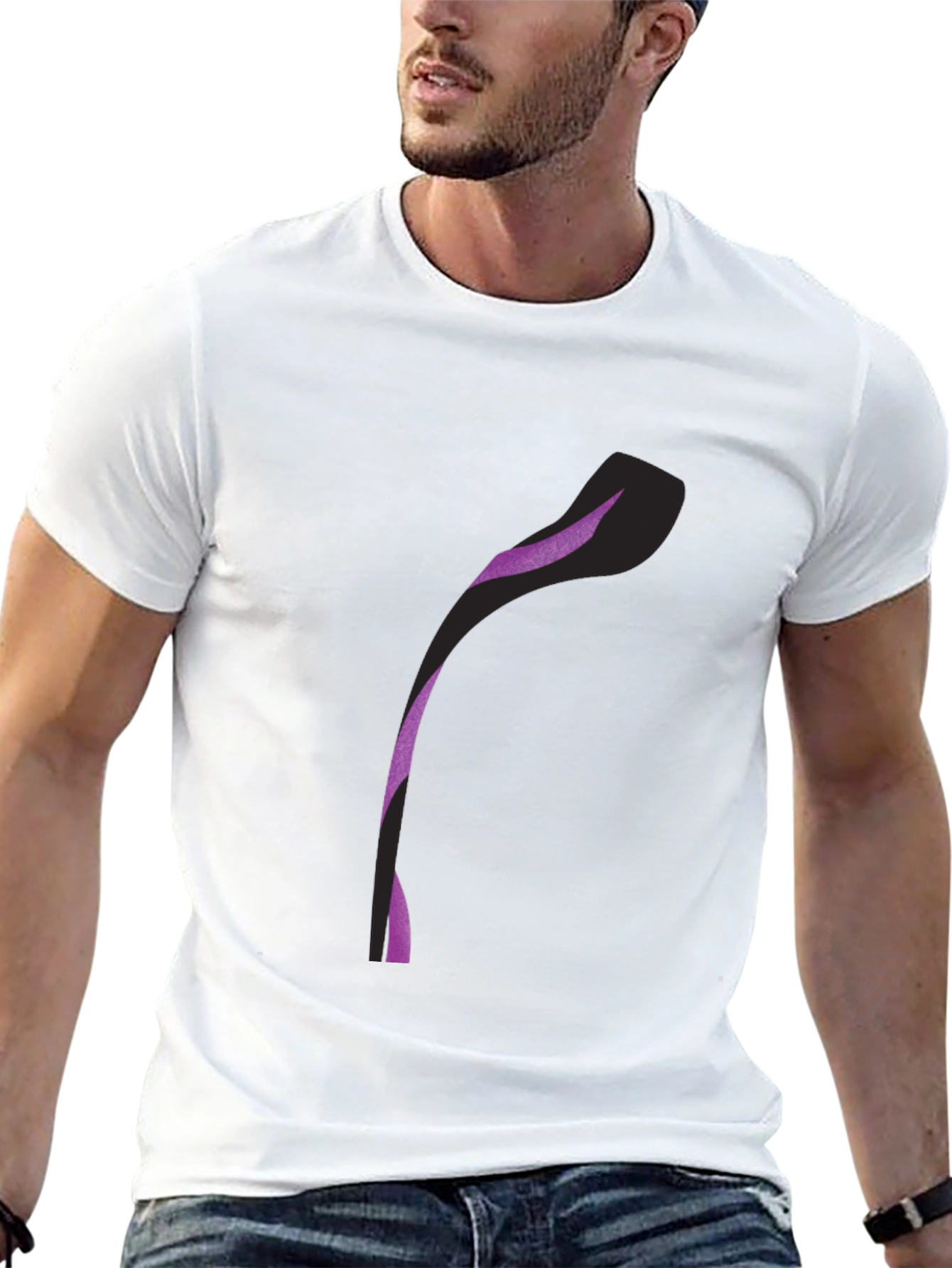 Abstract Design Black T-Shirt
