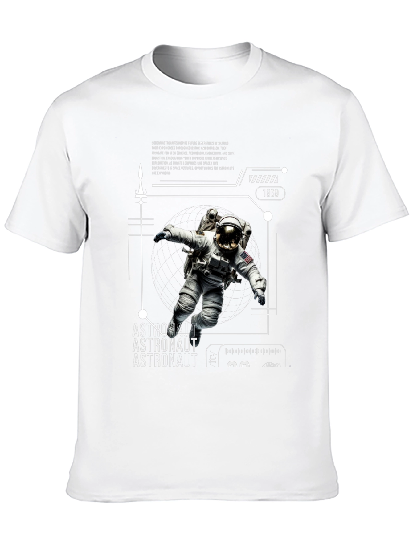 Astronaut Graphic Print Tee - Space Explorer T-Shirt