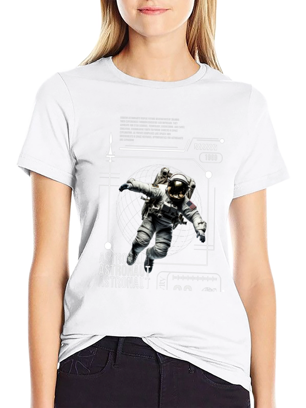 Astronaut Graphic Print Tee - Space Explorer T-Shirt