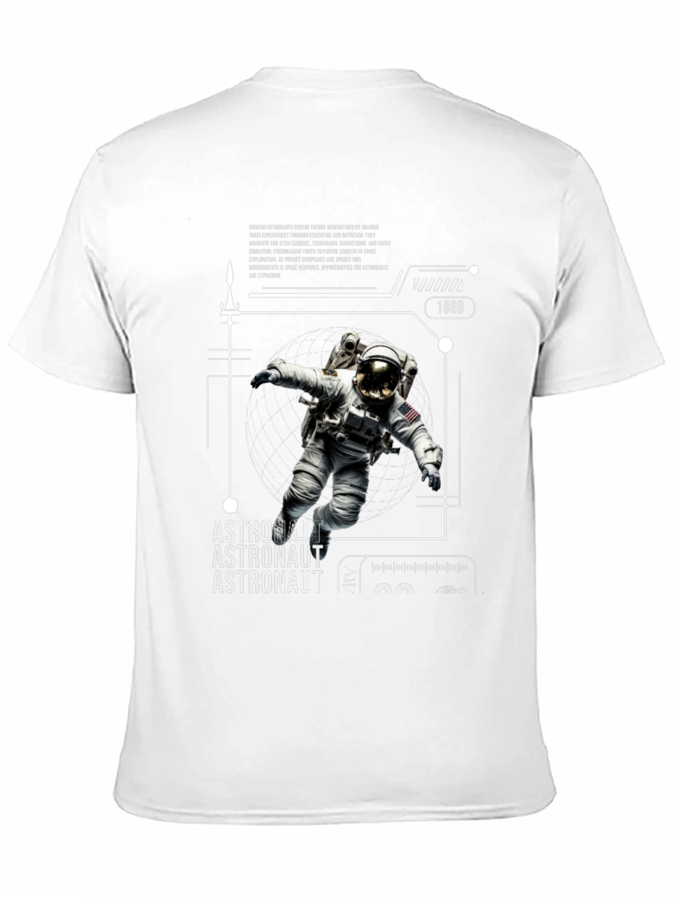 Astronaut Graphic Print Tee - Space Explorer T-Shirt