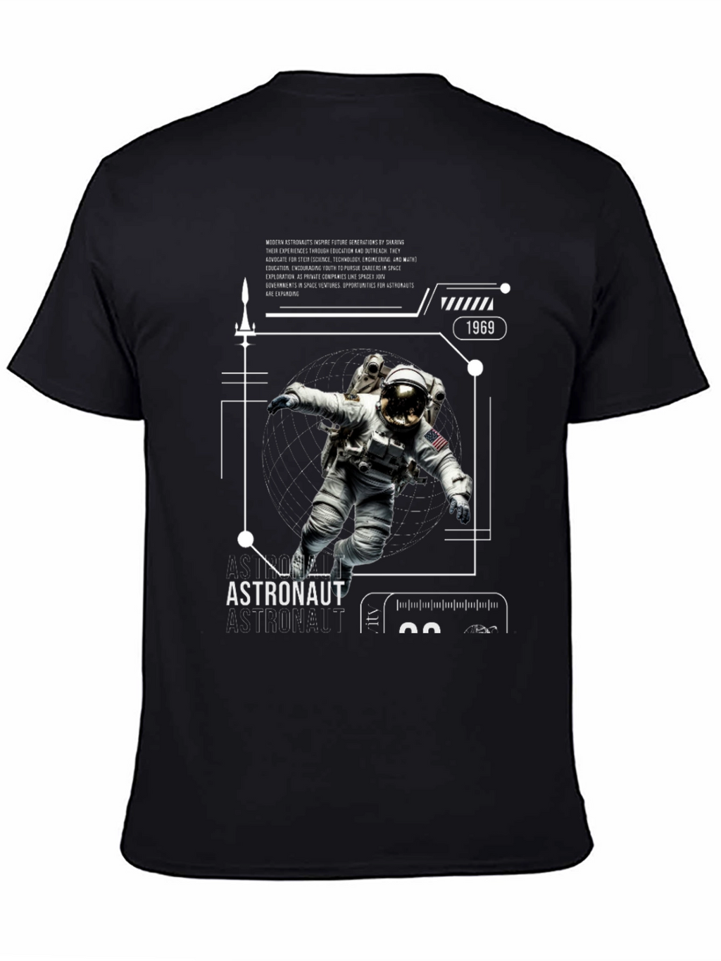 Astronaut Graphic Print Tee - Space Explorer T-Shirt