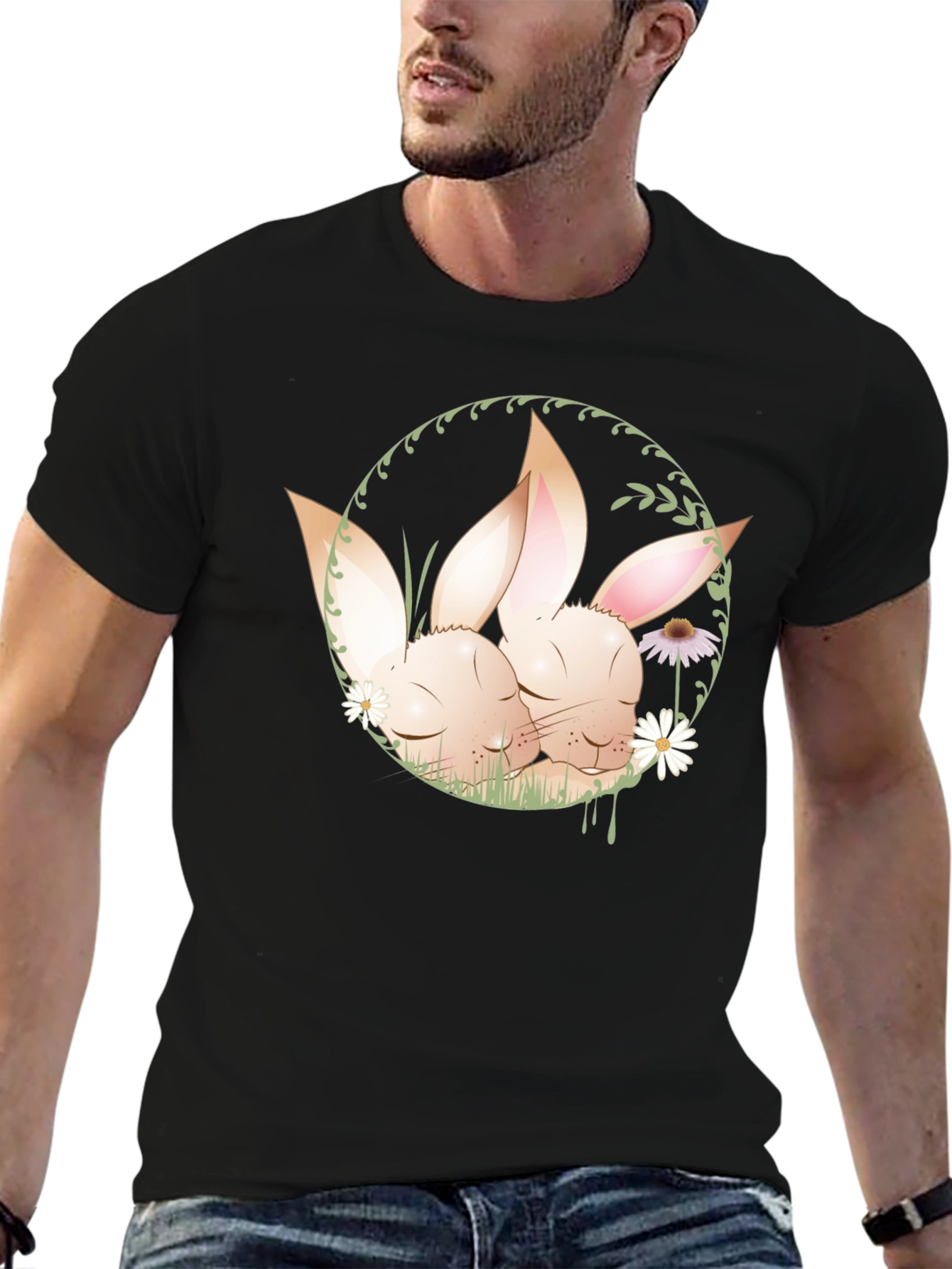 Bunny Love Graphic T-Shirt - Unisex Soft Cotton Tee