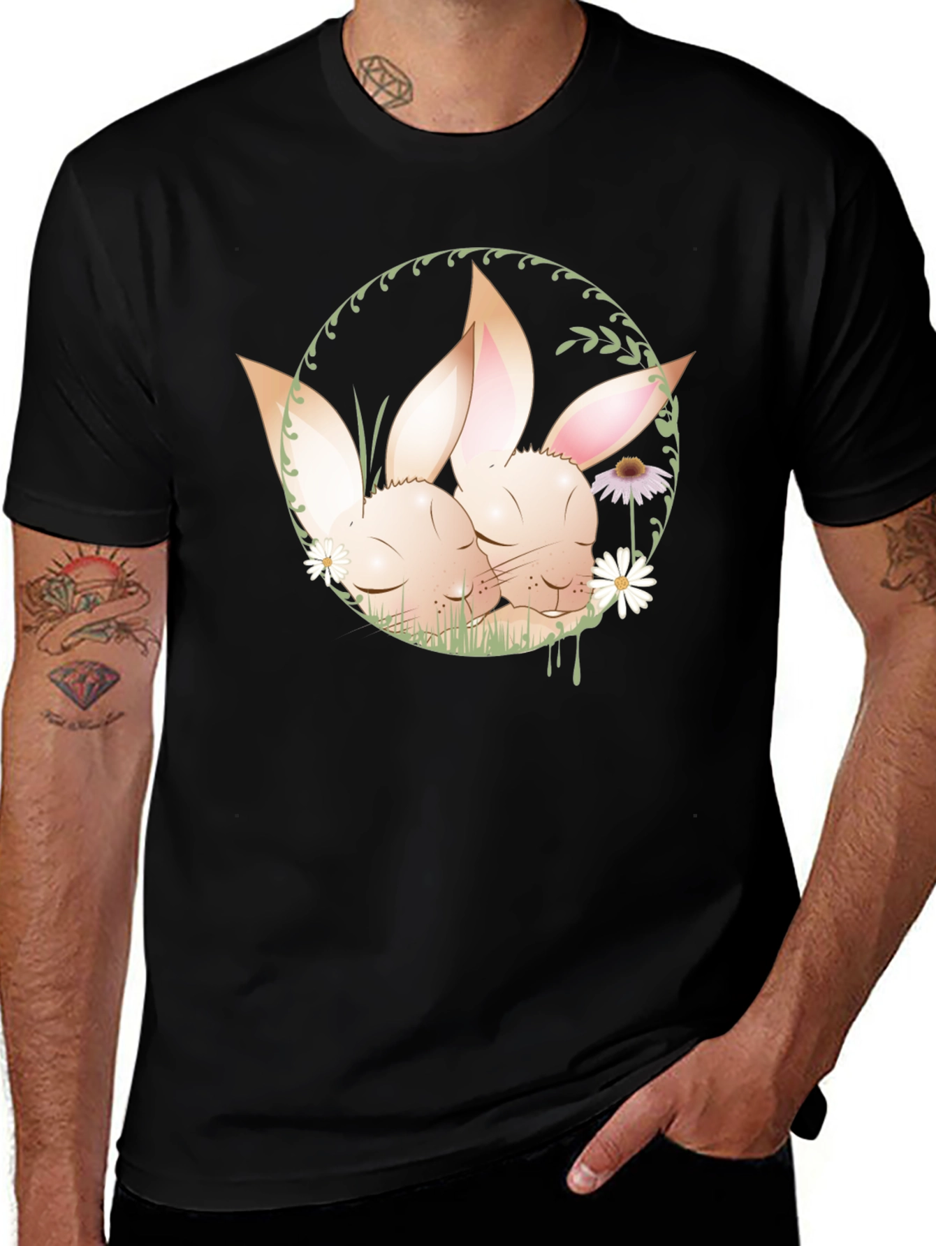 Bunny Love Graphic T-Shirt - Unisex Soft Cotton Tee