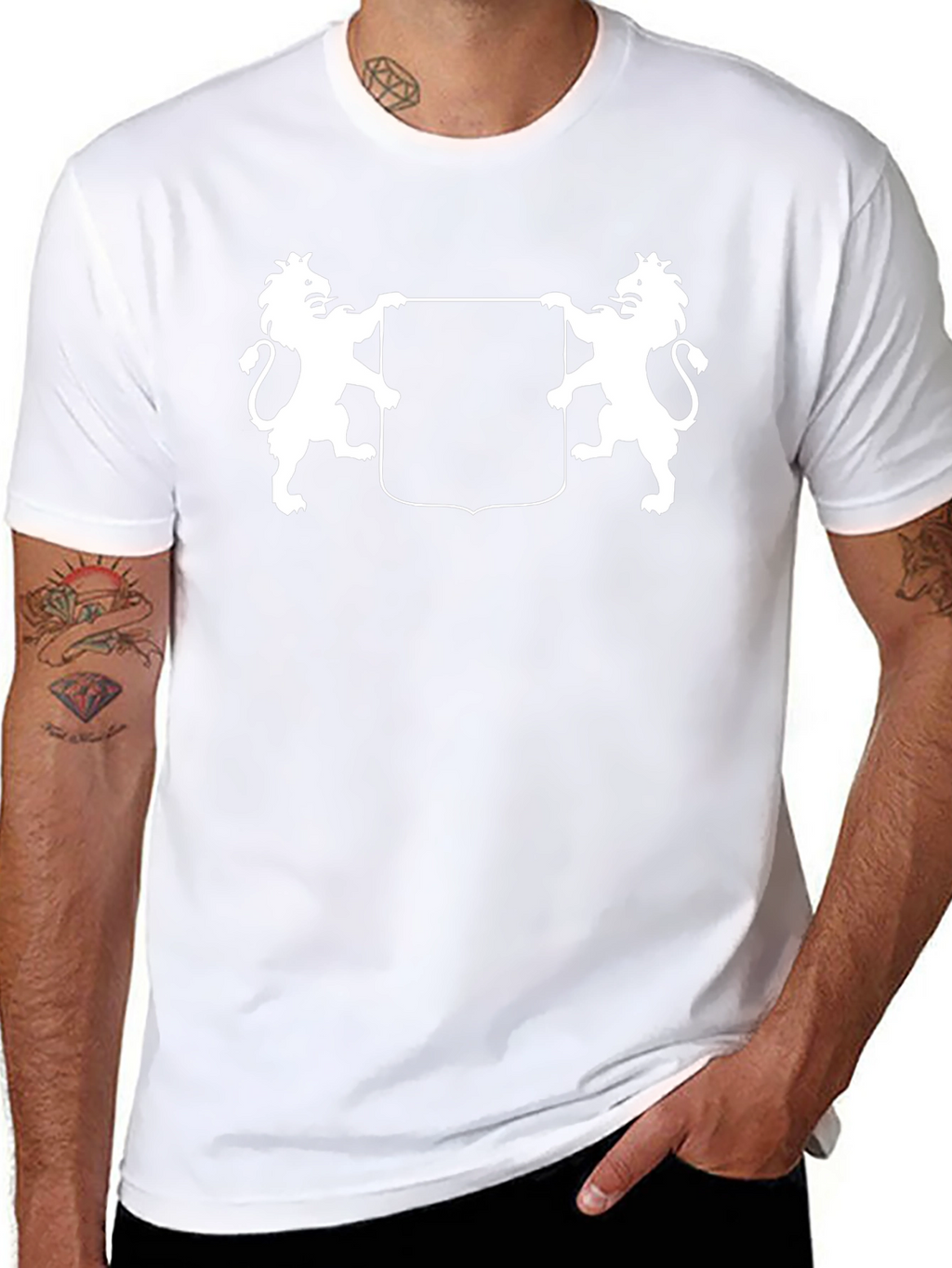 Heraldic Lions Black T-Shirt