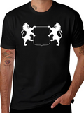 Heraldic Lions Black T-Shirt