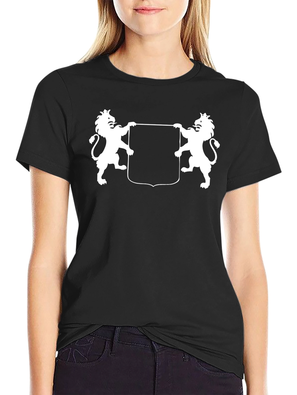 Heraldic Lions Black T-Shirt