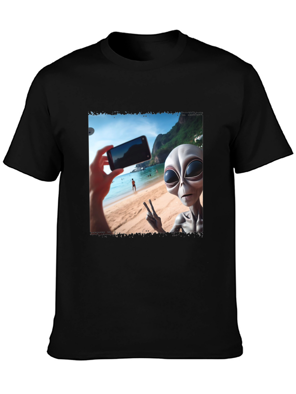 Alien Selfie T-Shirt - Beach Vacation