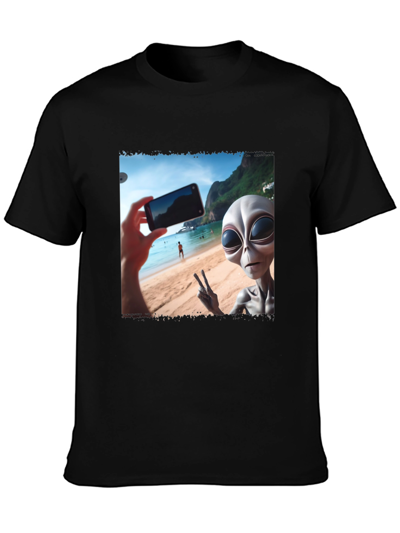 Alien Selfie T-Shirt - Beach Vacation