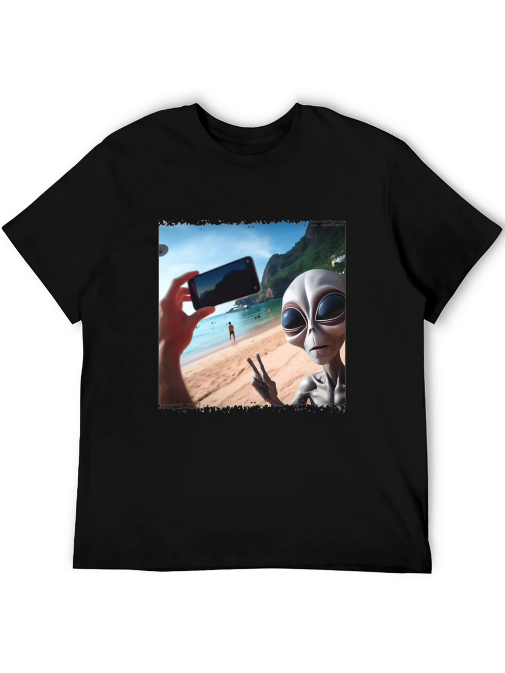 Alien Selfie T-Shirt - Beach Vacation