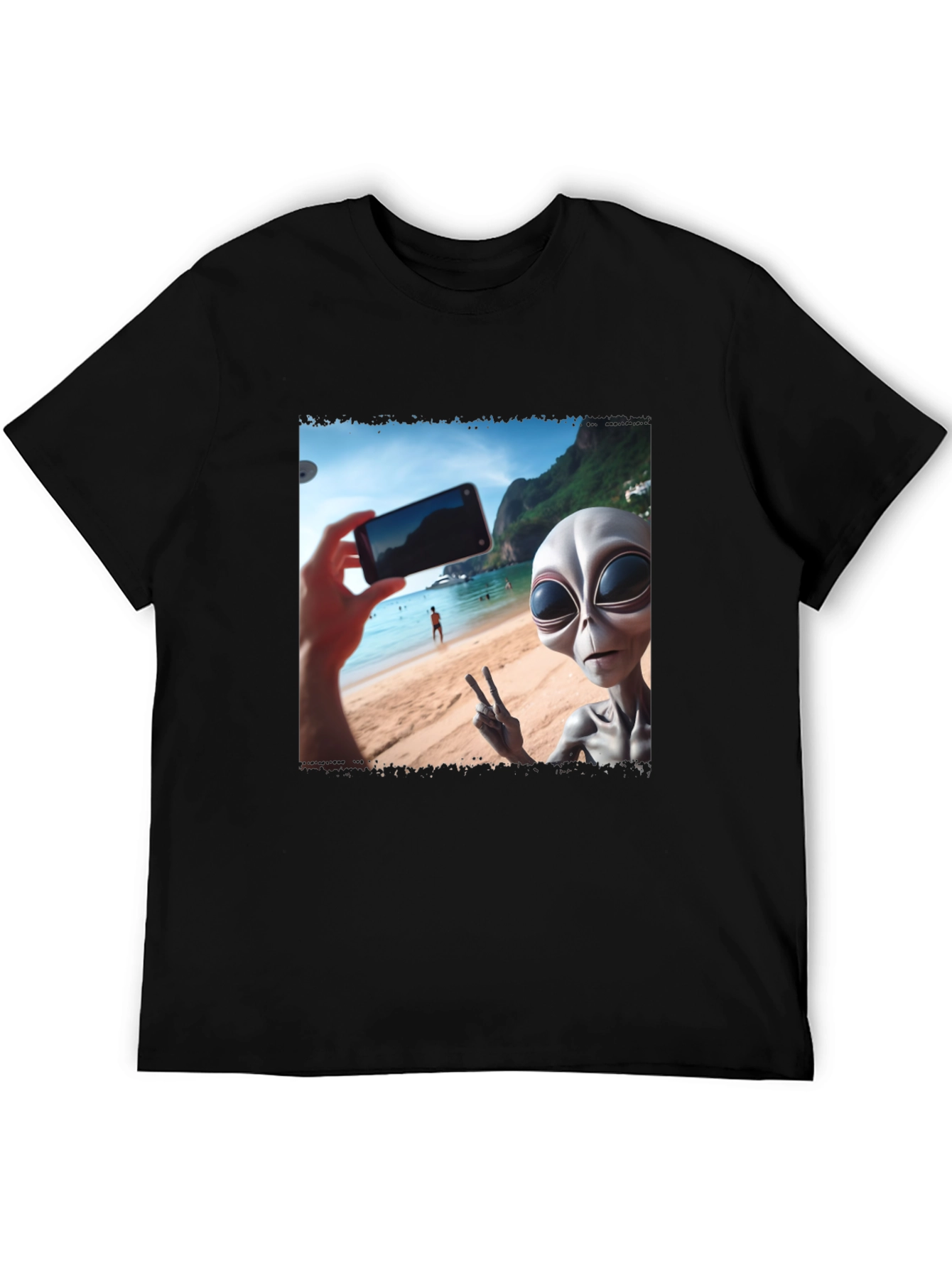 Alien Selfie T-Shirt - Beach Vacation
