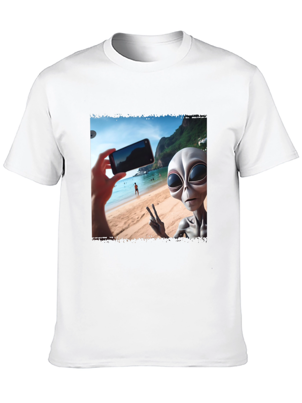 Alien Selfie T-Shirt - Beach Vacation