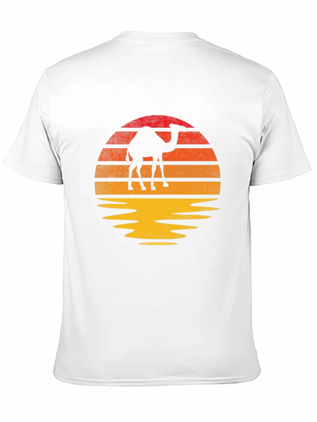 Camel Sunset Graphic Tee - Retro Style