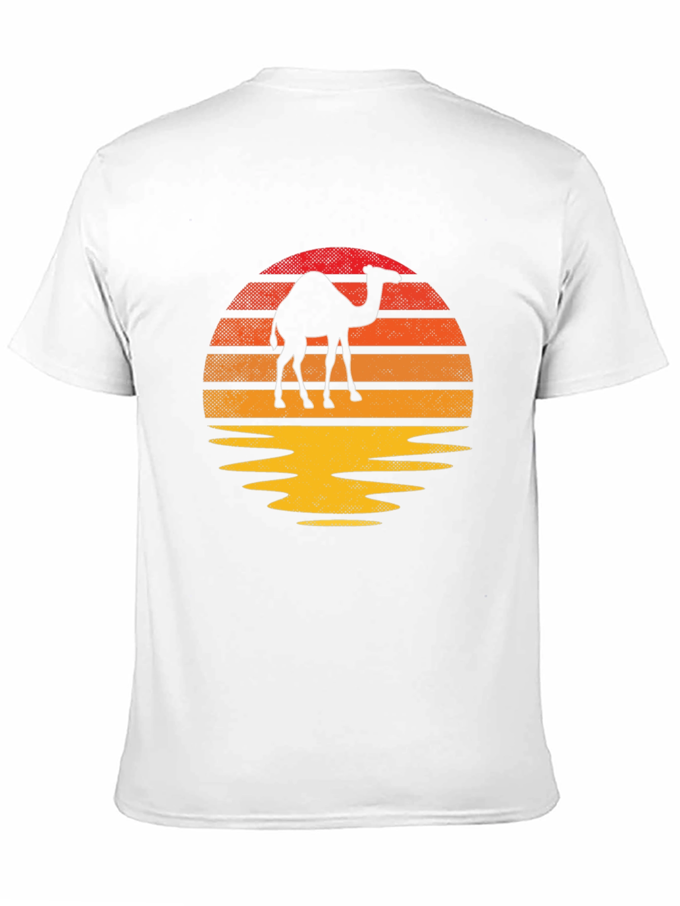 Camel Sunset Graphic Tee - Retro Style