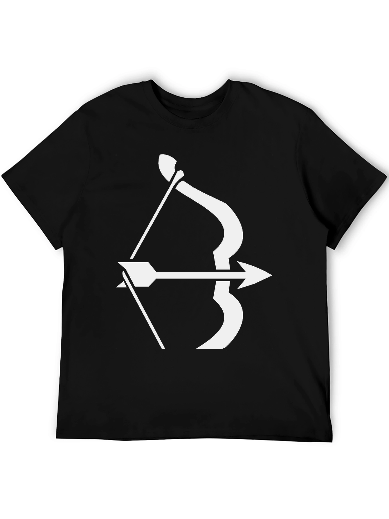 Archer Graphic Tee - Black Bow and Arrow Design