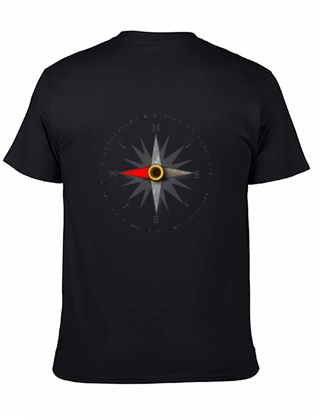 Compass Rose Graphic Tee - Classic Black
