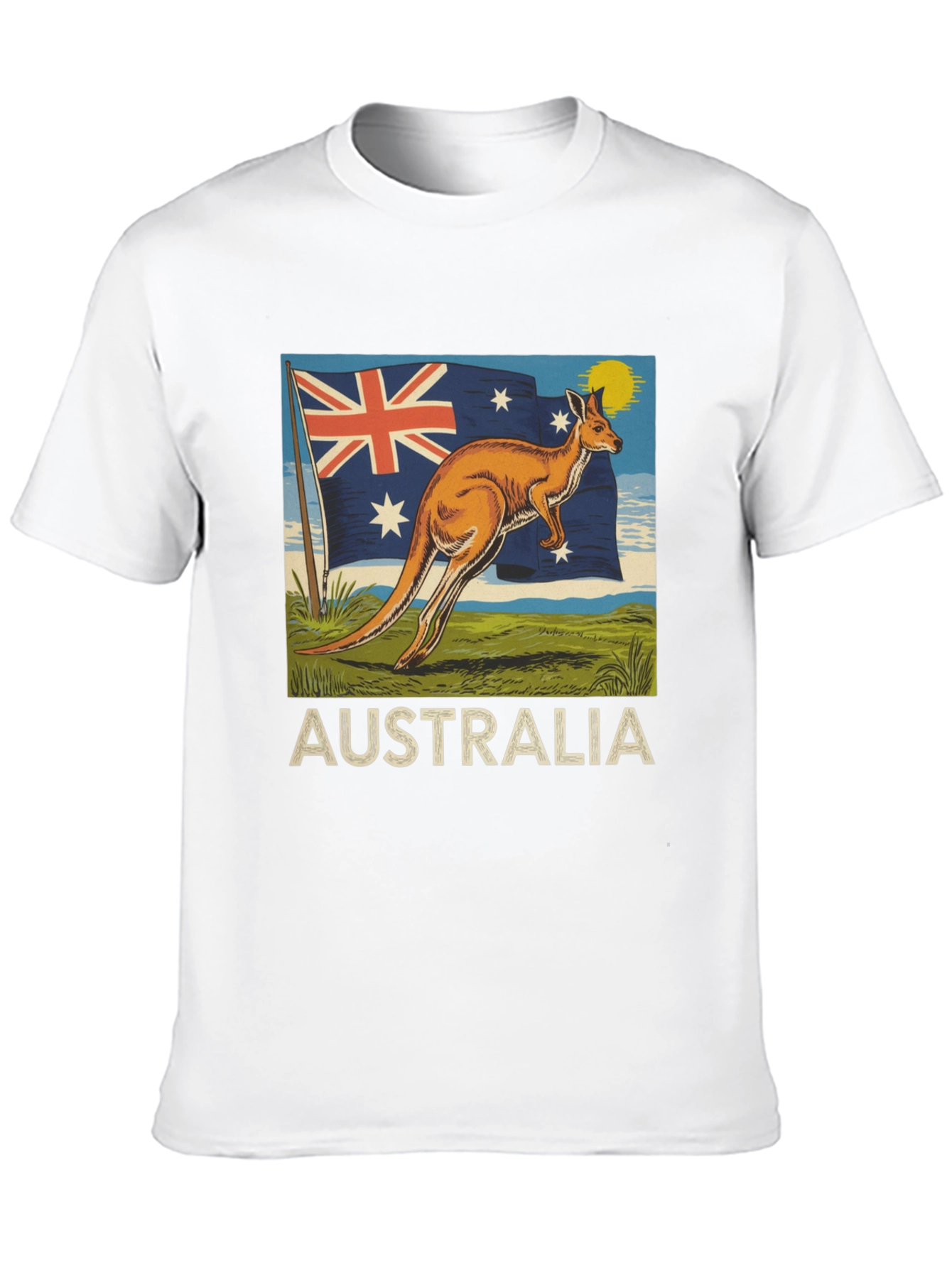 Australia Flag Kangaroo Graphic T-Shirt