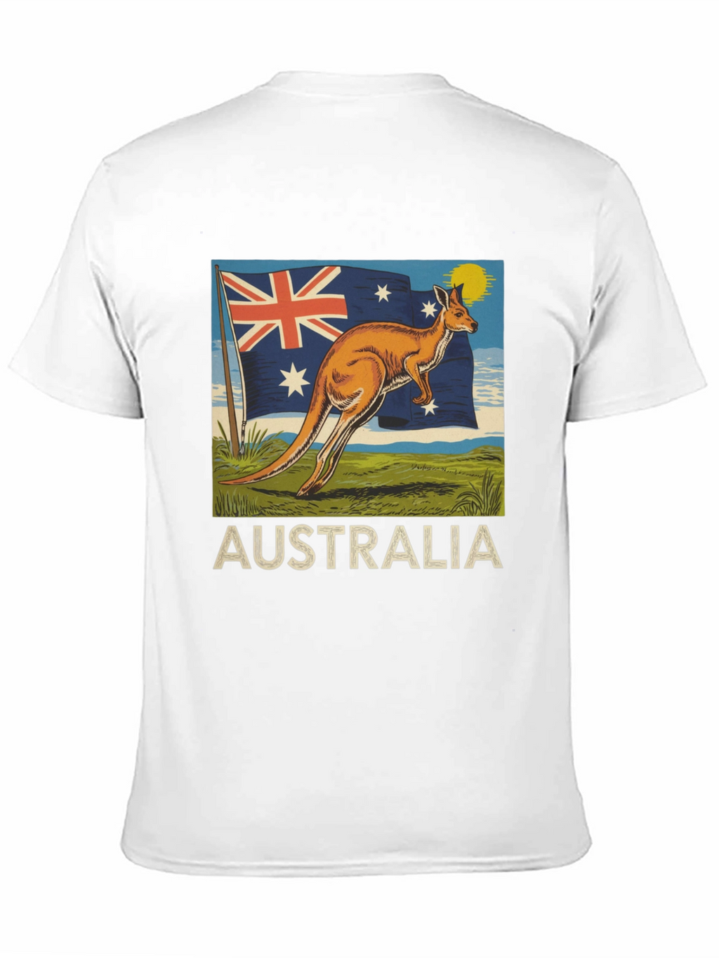 Australia Flag Kangaroo Graphic T-Shirt