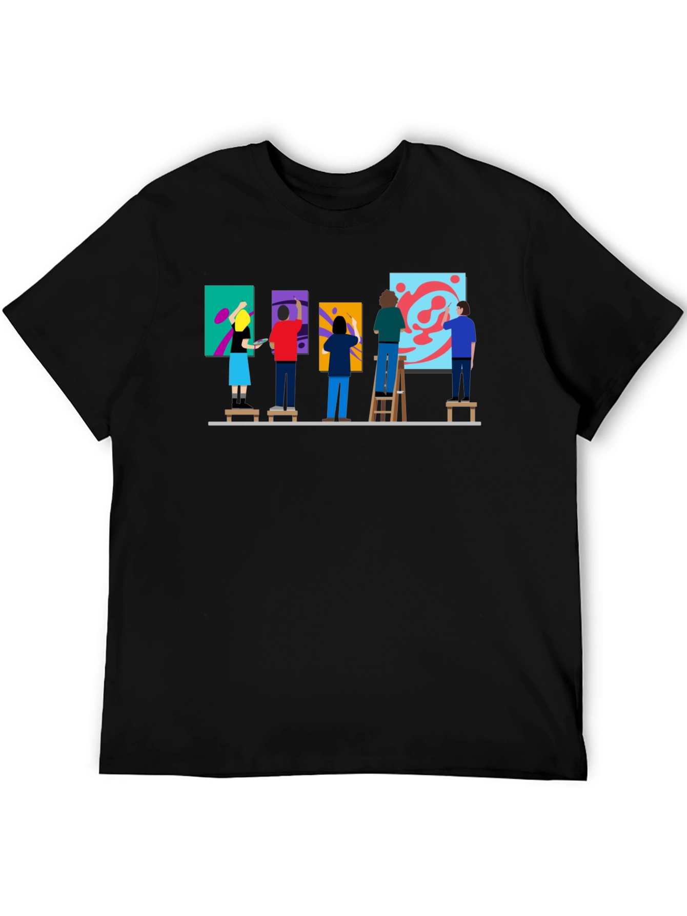 Artist Painting Group Graphic Tee