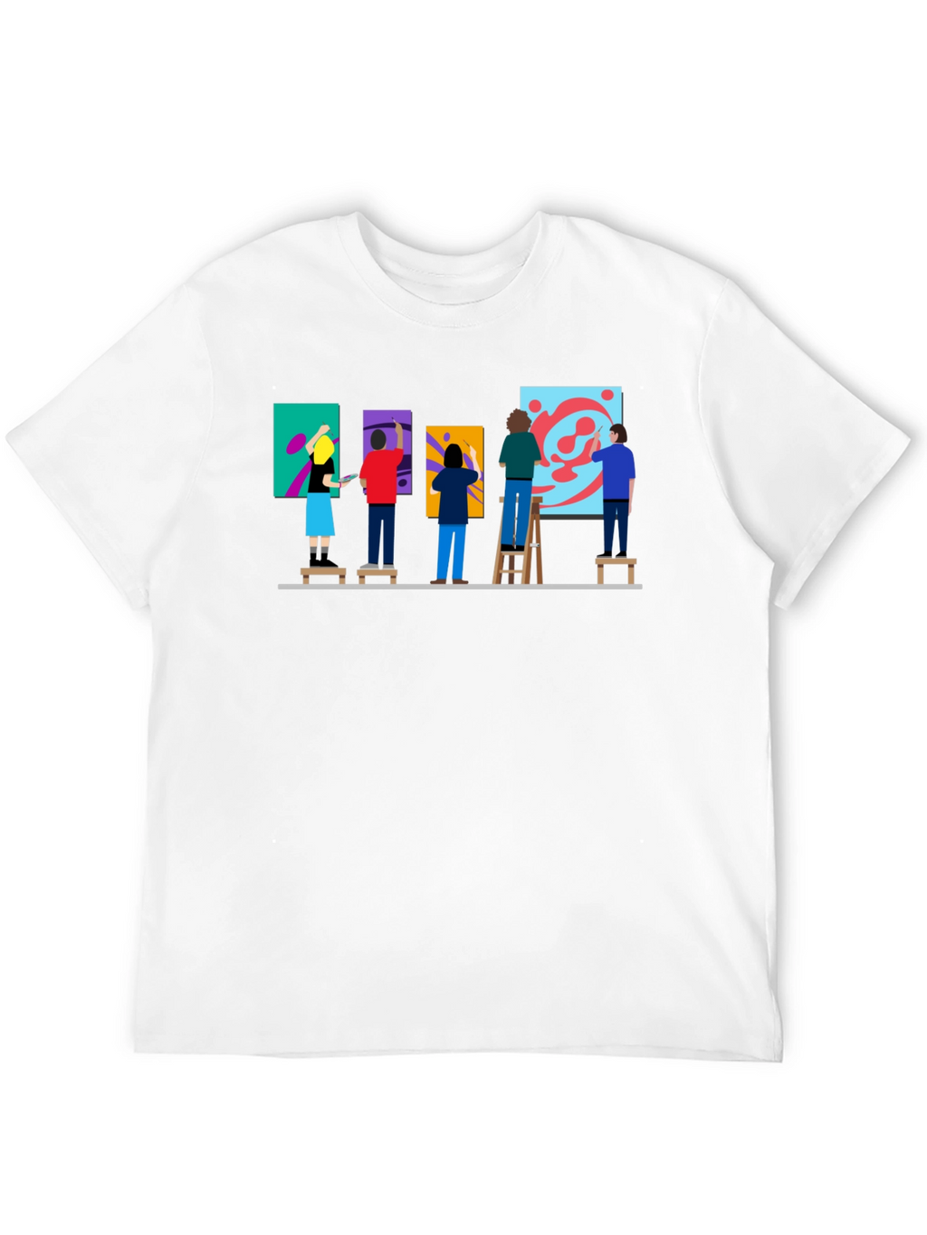 Artist Painting Group Graphic Tee