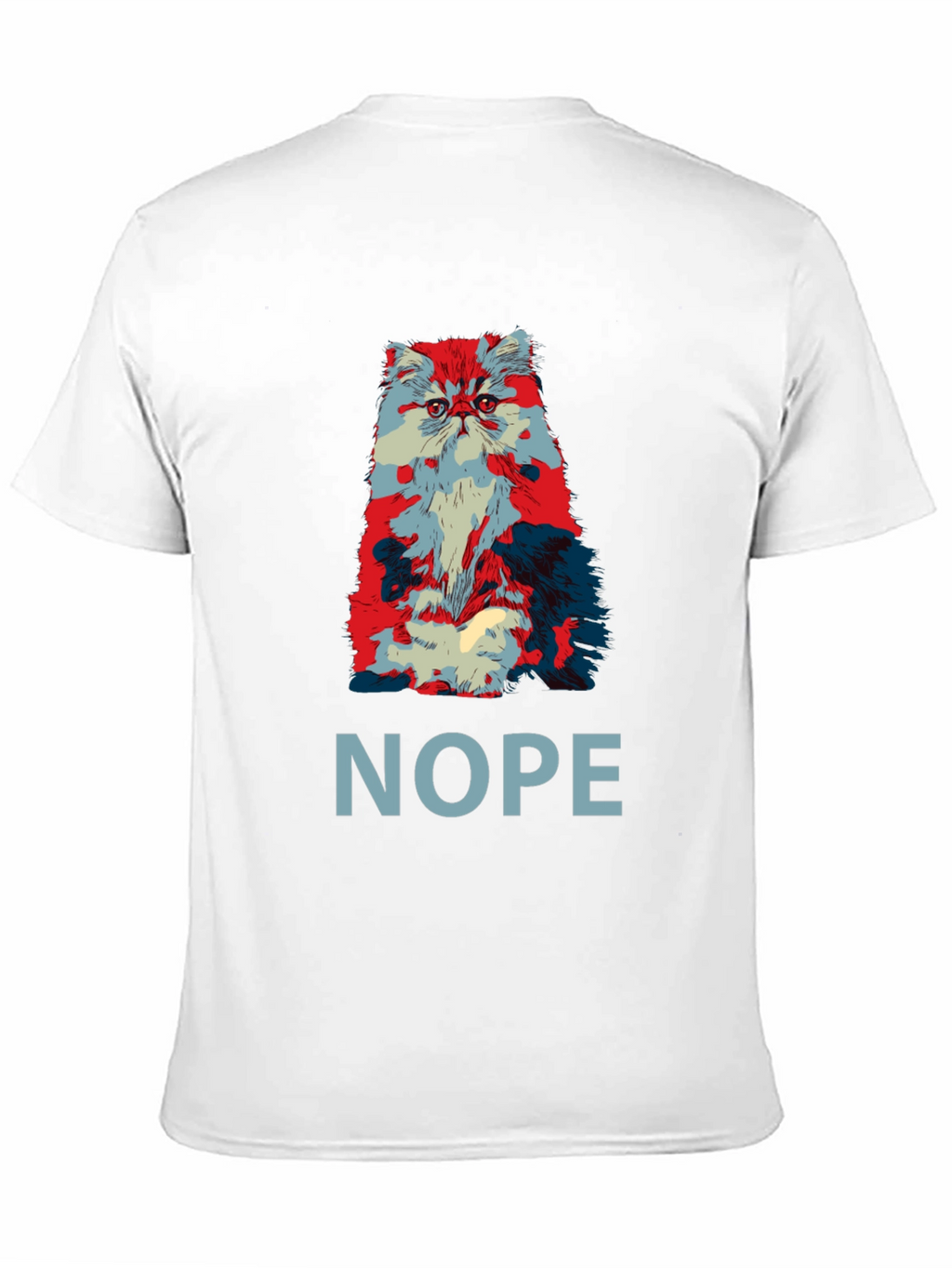 Nope Cat Graphic T-Shirt - Unisex Crew Neck Tee
