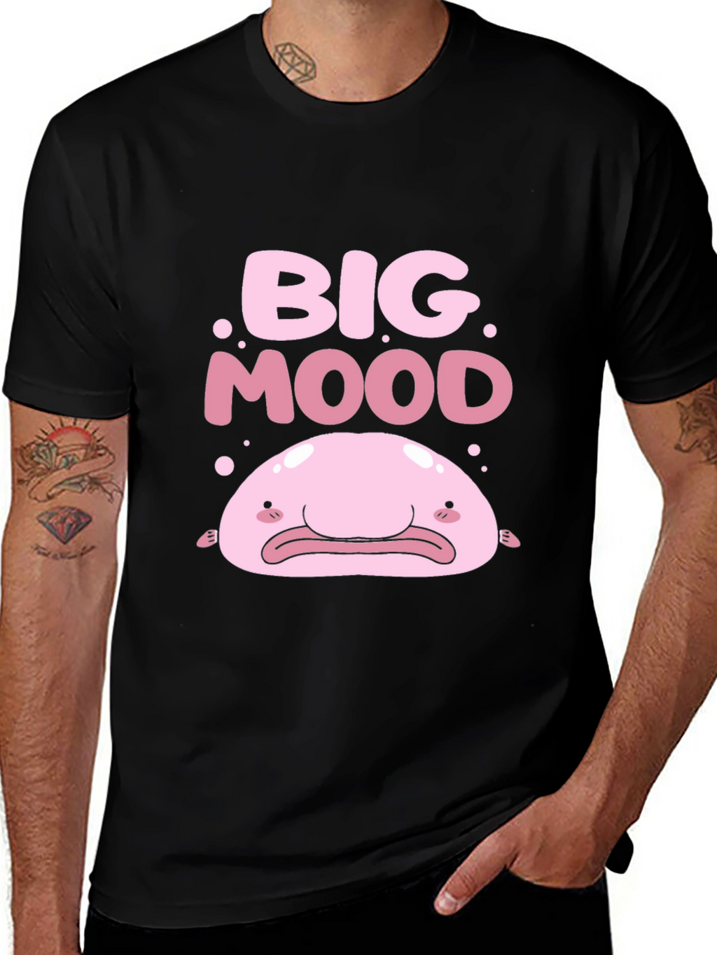 Big Mood Blobfish Graphic Tee - Black