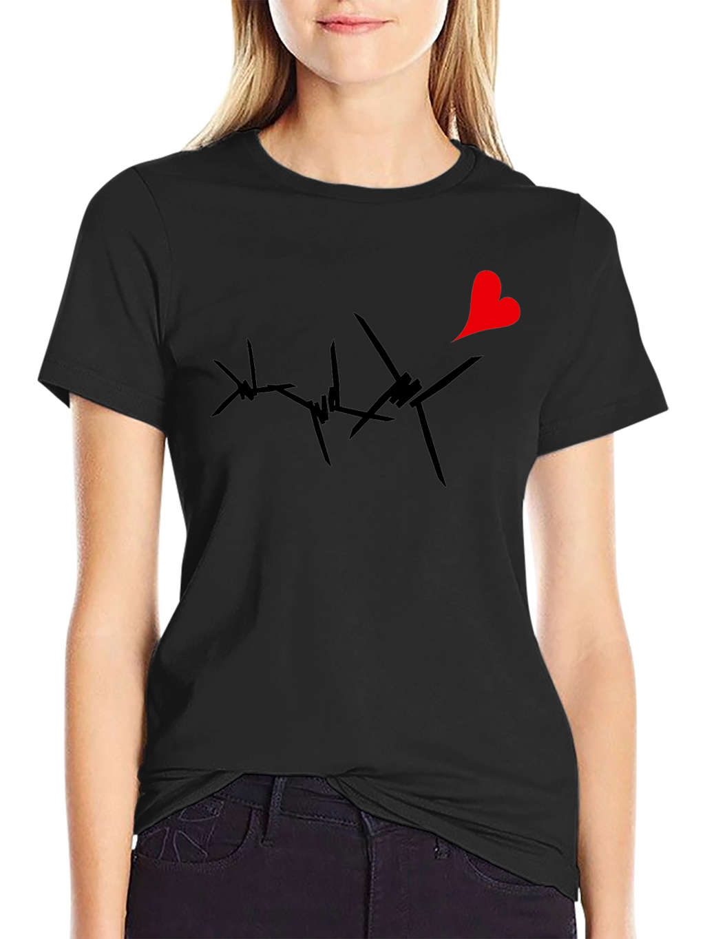 Barbed Wire Heart Graphic Tee