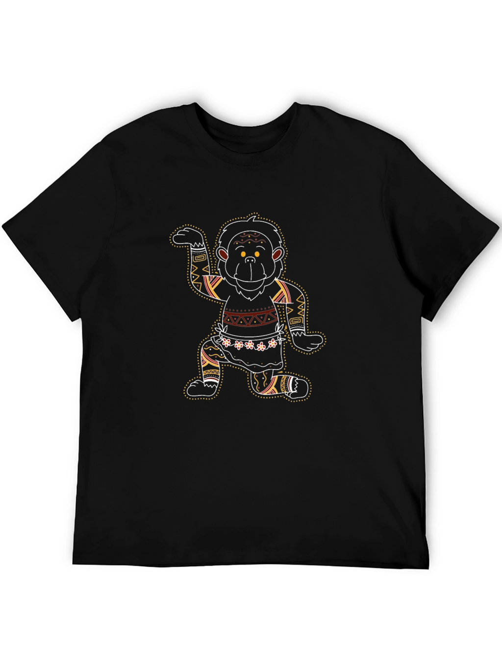 Aboriginal Monkey Graphic Tee - Black