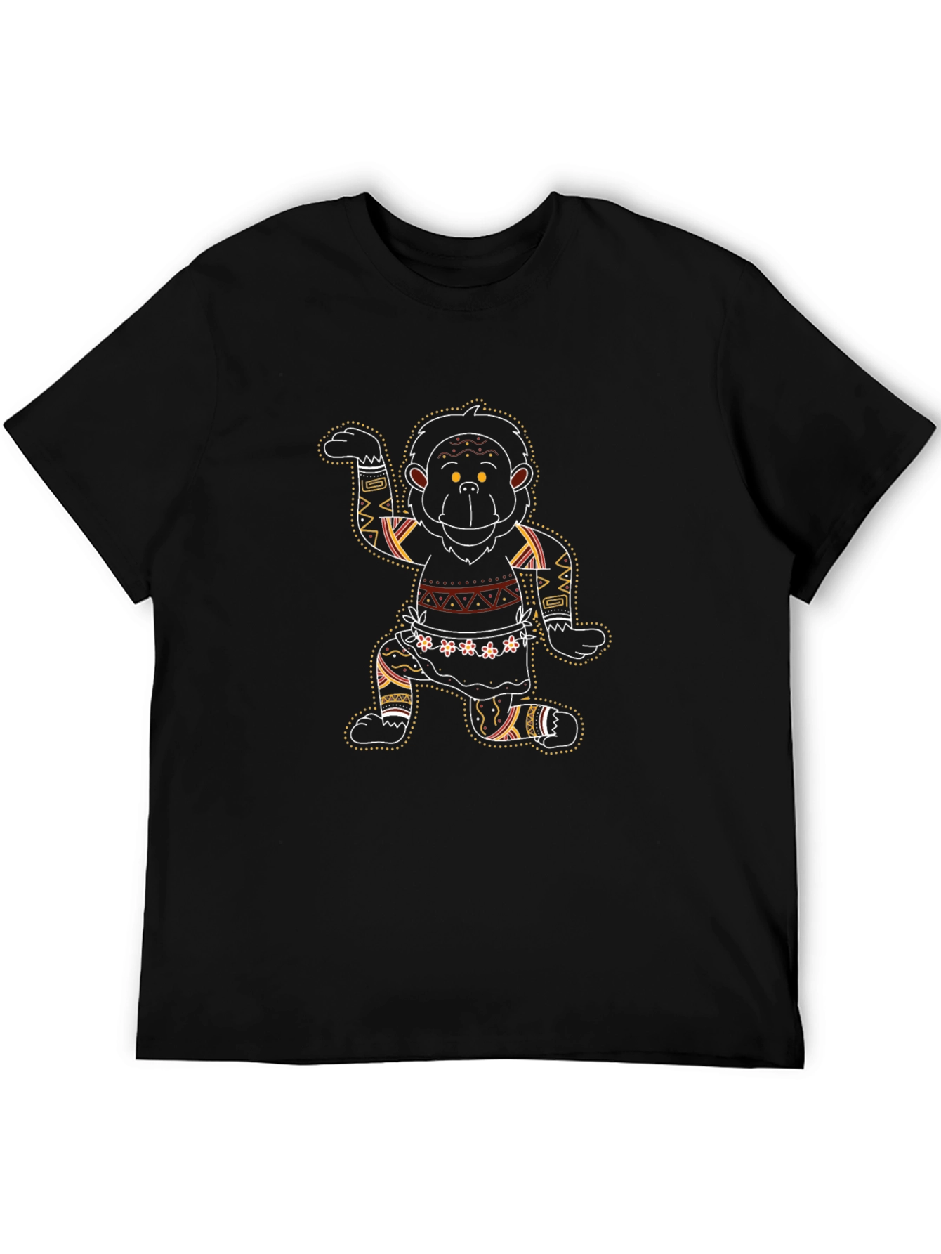 Aboriginal Monkey Graphic Tee - Black