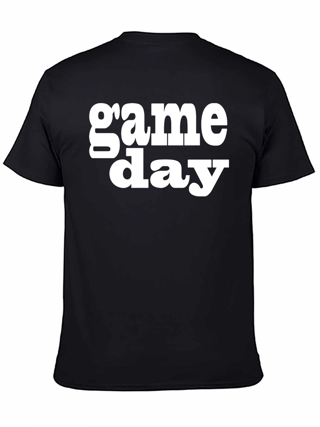 Game Day Graphic Tee - Black Cotton T-Shirt