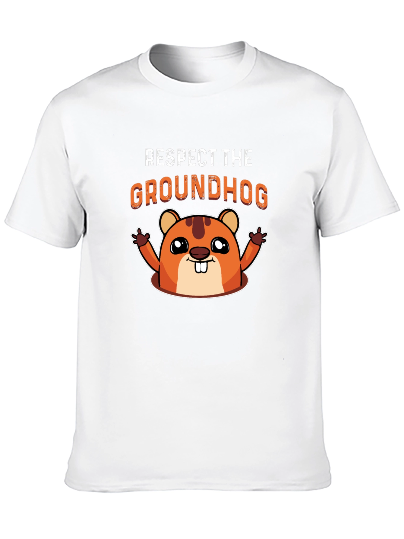 Respect the Groundhog Graphic T-Shirt