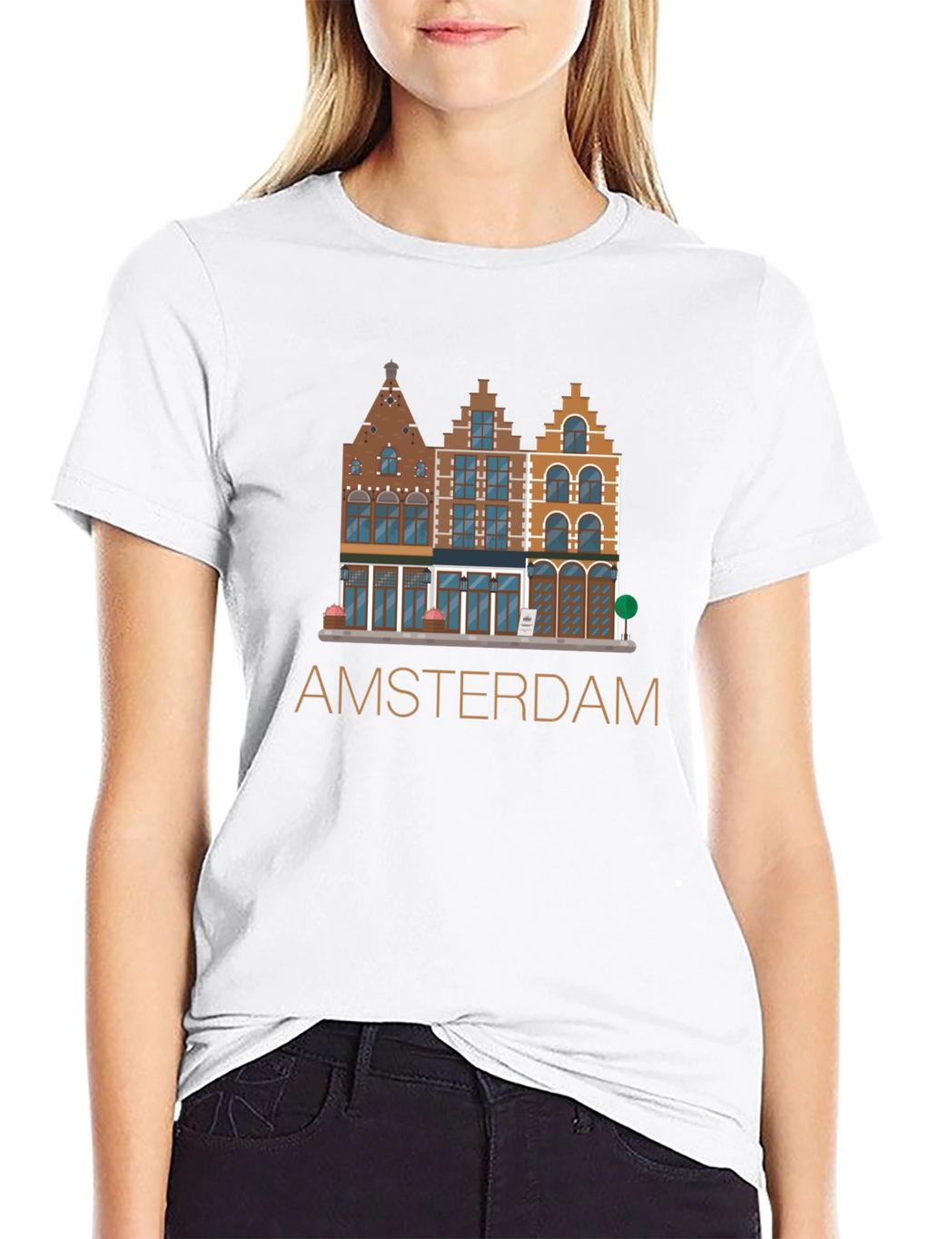 Amsterdam T-Shirt: Dutch Houses Design