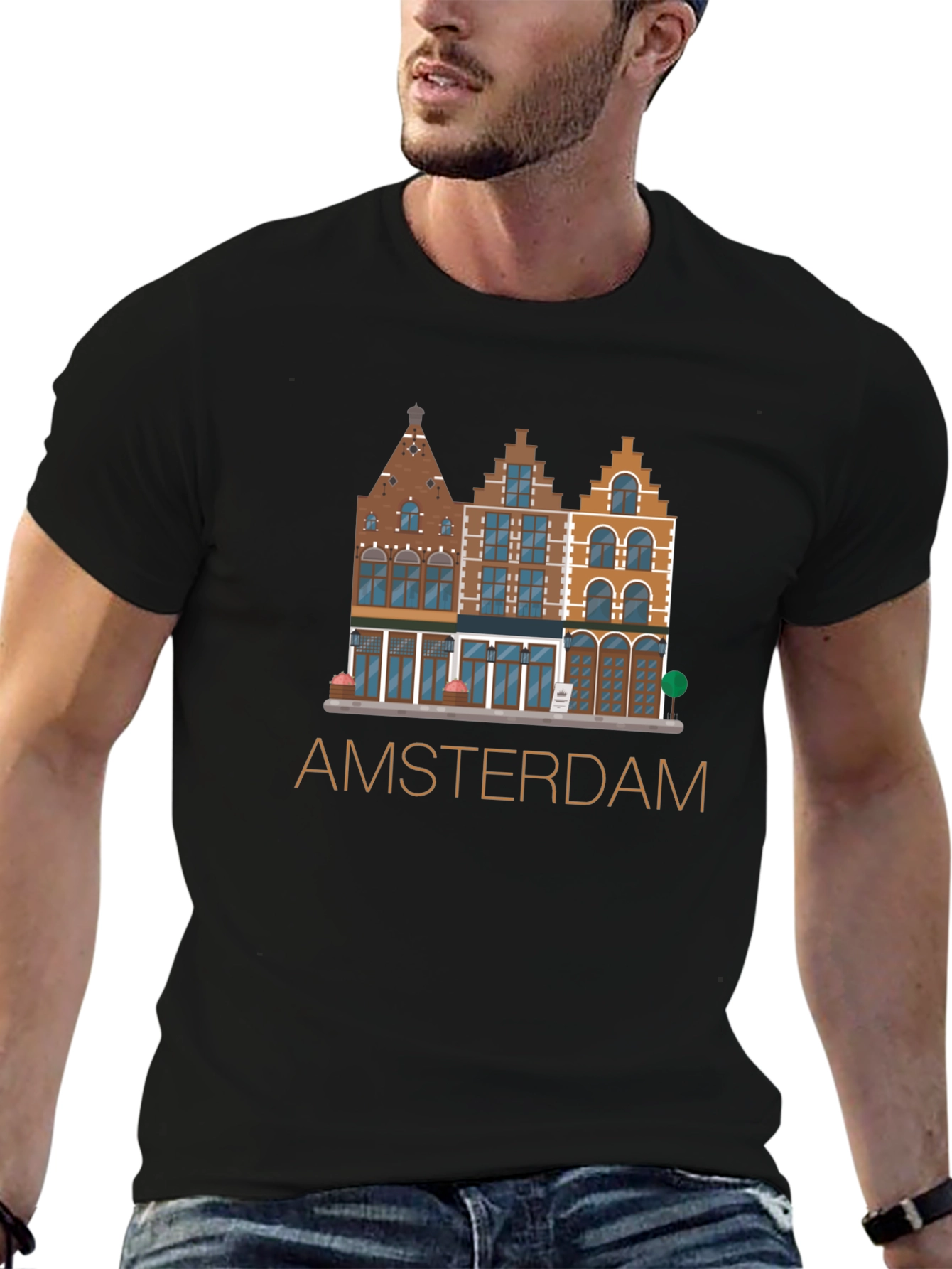 Amsterdam T-Shirt: Dutch Houses Design